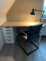 Complete set, bureau (IKEA lagkapten,Alex), lamp en stoel, Huis en Inrichting, Bureaus, Ophalen of Verzenden, Zo goed als nieuw