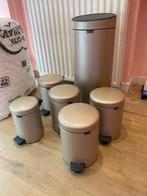 Set 6 Brabantia prullenbakken – 30 L + 5 L Metallic Gold, Ophalen of Verzenden, Gebruikt