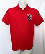 BURBERRY Rood logo borst oversized HEREN polo shirt Maat S/M, Maat 48/50 (M), Ophalen of Verzenden, Zo goed als nieuw, Burberry