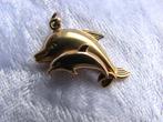 Mooie 14 Karaat Gouden Hanger - 2 Springende Dolfijnen, Verzenden, Goud, Hanger