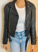 Acne Jeans Leren Jas Maat 38, Verzenden, Gedragen, Maat 36 (S), Zwart