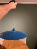 Vintage blauwe hanglamp, Huis en Inrichting, Ophalen, Gebruikt, Metaal, Minder dan 50 cm
