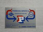 sticker TRANSCOOL SERVICE b.v. TRANSPORTKOELING, Verzamelen, Ophalen of Verzenden, Zo goed als nieuw, Bedrijf of Vereniging