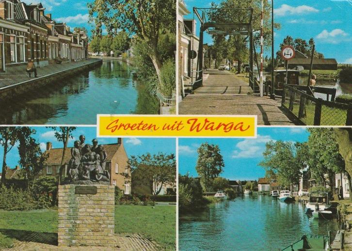 WARGA Kanaal Monument Bug Haven Groeten, Verzamelen, Ansichtkaarten | Nederland, Gelopen, Friesland, 1980 tot heden, Verzenden