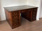 Antiek Engels bureau met lederen blad, Antiek en Kunst, Ophalen