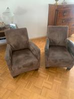 2 leren fauteuilles, Minder dan 75 cm, Leer, Ophalen of Verzenden, Zo goed als nieuw