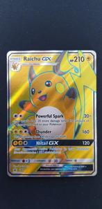 Pokemon promokaart SM 90 Raichu GX full art, Nieuw, Losse kaart, Verzenden