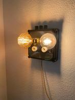 Vintage Wandlamp Meterkast Look, Ophalen of Verzenden, Gebruikt, Metaal