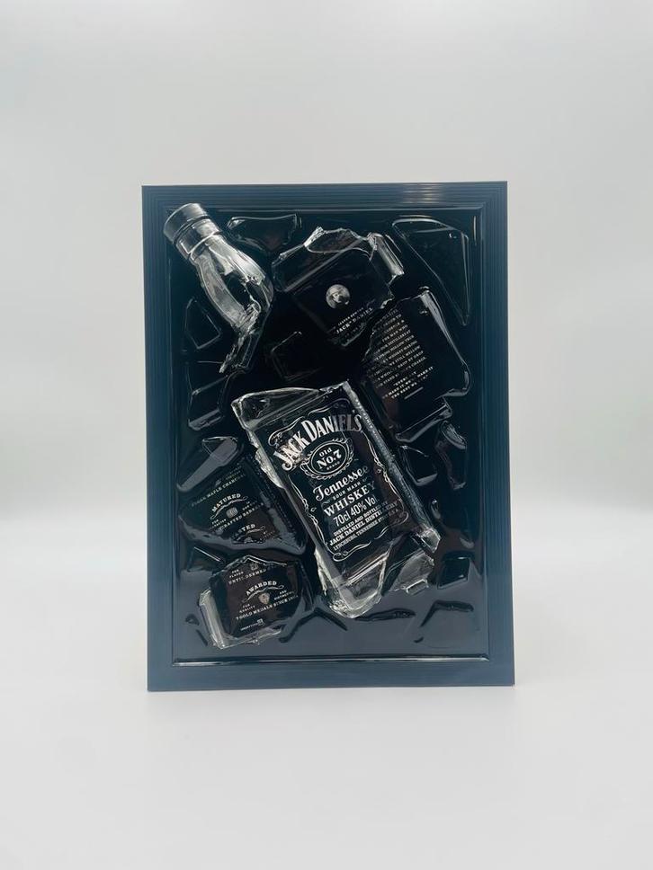 Jack Daniels Gebroken Fles Kunst, Antiek en Kunst, Kunst | Schilderijen | Modern, Ophalen of Verzenden