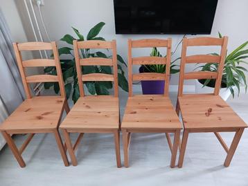 4 Jokkmokk houten stoelen van Ikea. beschikbaar voor biedingen