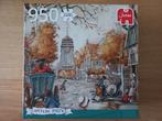 Jumbo puzzel 950, Het dorpsplein, herfst, COMPLEET en ZGAN!, Ophalen of Verzenden, 500 t/m 1500 stukjes, Zo goed als nieuw