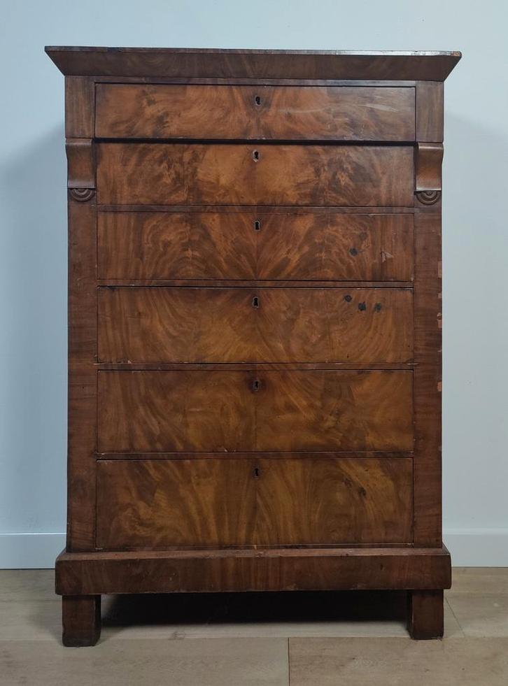 Antieke mahoniehouten Chiffonniere / Ladenkast, Antiek en Kunst, Antiek | Meubels | Kasten, Ophalen