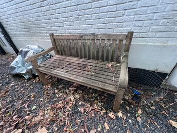 Houten tuinbank - gratis af te halen beschikbaar voor biedingen