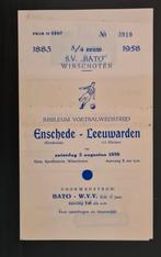 Oud voetbal programma Enschede Leeuwarden 1958 Abe Lenstra, Verzamelen, Ophalen of Verzenden, Gebruikt, Overige binnenlandse clubs