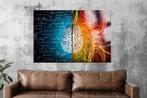 Brain Power Canvas Art / schilderij, Nieuw, Ophalen of Verzenden, Print, 75 tot 100 cm