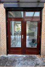 Hardhouten kozijn hardhouten tuindeuren dubbel glas, Doe-het-zelf en Verbouw, Kozijnen en Schuifpuien, Ophalen of Verzenden, Zo goed als nieuw