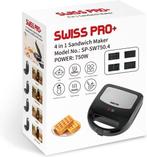 4 IN1 TOSTI MAKERS SWISS PRO+ // VAN 49.95 VOOR  MAAR  17.50, Uitneembare platen, ., Nieuw, Ophalen of Verzenden