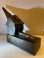 Abstract bronzen sculptuur | gemonogrammeerd | 1950-1999, Ophalen of Verzenden, Brons