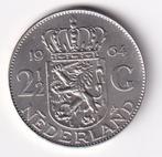 2 1/2 Gulden 1964 Zeer Mooi, Koningin Juliana, Verzenden, Zilver, Losse munt