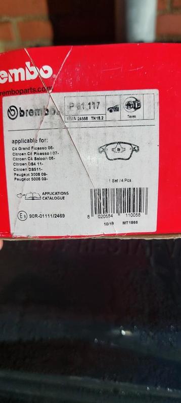 Brembo Remblokken - Citroën/Peugeot beschikbaar voor biedingen