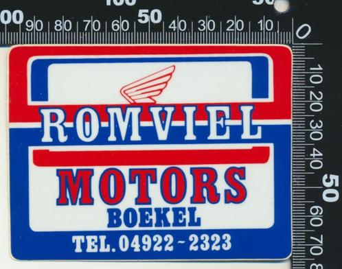 Sticker: Romviel Motors - Boekel (3), Verzamelen, Stickers, Zo goed als nieuw, Auto of Motor, Ophalen of Verzenden