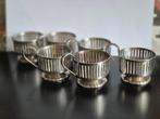 Vintage 6 x verzilverde DE theeglashouder, Antiek en Kunst, Antiek | Goud en Zilver, Ophalen of Verzenden