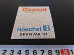 sticker Ozasol rasterpuntjes  Hoechst  Grafivak '91, Ophalen, Zo goed als nieuw, Bedrijf of Vereniging