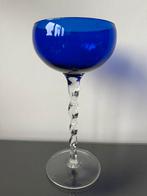 Grote Murano bokaal kobalt blauw met gedraaide voet, Antiek en Kunst, Antiek | Glas en Kristal, Ophalen of Verzenden