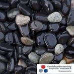 Beach pebbles zwart stijlvolle afgeronde siergrind deco tuin, Nieuw, Overige materialen, Grind, Verzenden
