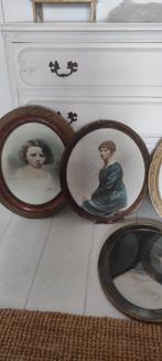 4 oude Franse portretten, in lijst, Antiek en Kunst, Ophalen