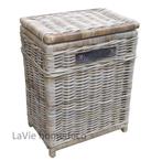 Wasmand van riet met deksel, gratis verzending, Ophalen of Verzenden, Nieuw, Rond, Riet