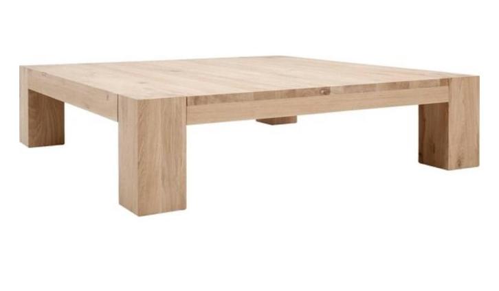Goossens Quint salontafel Eikenhout, Huis en Inrichting, Tafels | Salontafels, Zo goed als nieuw, Minder dan 50 cm, 50 tot 100 cm