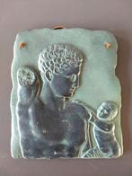 Griekse plaquette Hermes en Dionysos €14, Antiek en Kunst, Curiosa en Brocante, Ophalen of Verzenden