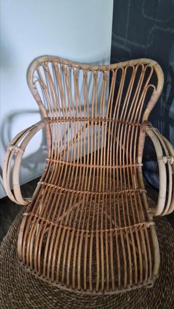 Decoratieve Rotan, rieten fauteuil / stoel beschikbaar voor biedingen
