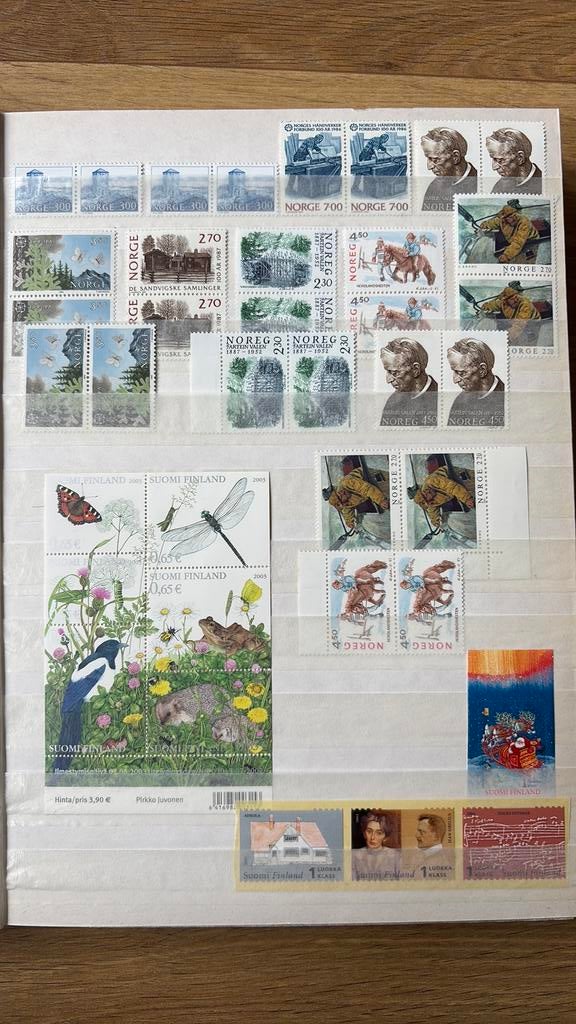 Kavel postzegels Noorwegen, Zweden, Finland, Denemarken, Postzegels en Munten, Postzegels | Volle albums en Verzamelingen, Ophalen of Verzenden