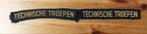 Set naamlinten Technische Troepen, Verzamelen, Ophalen of Verzenden, Landmacht, Nederland, Embleem of Badge