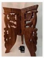 Nog 2 Houten Indonesische staanders bv. Blad Schaal pr.p.st., Ophalen of Verzenden