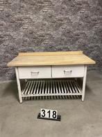 Industriële retro vintage werkbank/ sidetable nr318, Doe-het-zelf en Verbouw, Werkbanken, Ophalen of Verzenden, Gebruikt, 120 tot 170 cm