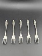 Vintage Zilveren Gebaksvorkjes - Set van 5 art deco zilver, Ophalen of Verzenden