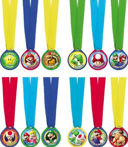 12 Super Mario Medailles, Hobby en Vrije tijd, Feestartikelen, Nieuw, Versiering, Verjaardag, Ophalen of Verzenden