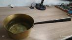 Vintage Steelpan / Koperen pan met stalen handvat, Ophalen of Verzenden, Gebruikt, Rvs, Koekenpan of Braadpan