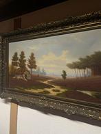 Klassiek landschap op olieverf– decoratief schilderij, Antiek en Kunst, Ophalen of Verzenden