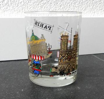 Parijs vintage glas oud Paris Notre Dame Moulin Rouge Opéra beschikbaar voor biedingen