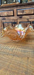 Grote marigold carnival glas schaal, Ophalen of Verzenden