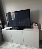 IKEA KAST TVMEUBEL BESTA bovenblad betonlook - 3 kastjes, Ophalen, Kunststof, 150 tot 200 cm, Zo goed als nieuw