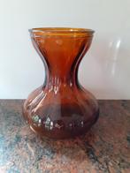 Vintage jaren 50 hyacint bollen glas amberkleurig Leerdam, Ophalen of Verzenden