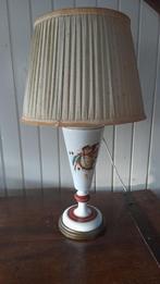 Antieke lampenvoet en lampenkap, Huis en Inrichting, Lampen | Lampenkappen, Gebruikt, Rond, 50 cm of meer, Antiek