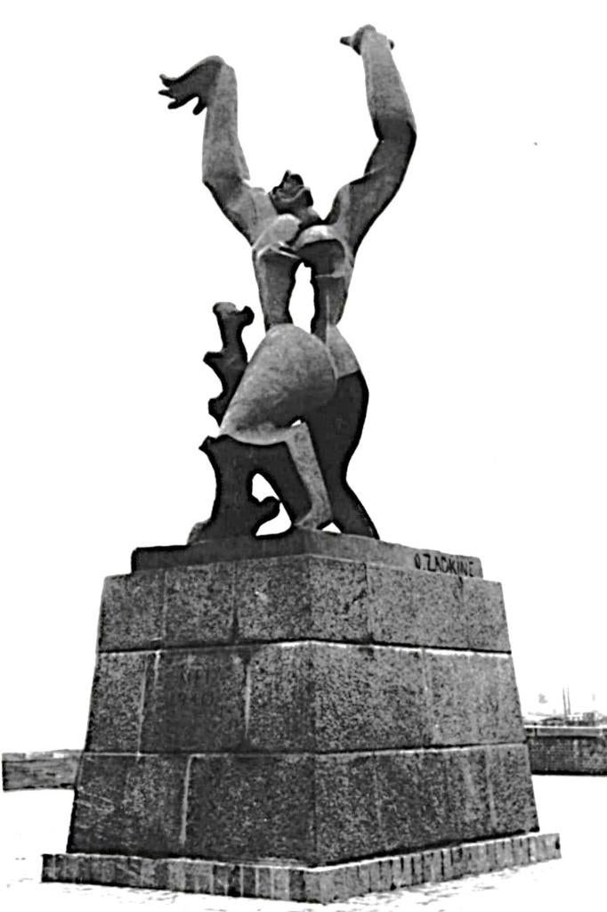 913258 Rotterdam Jr 50 Monument Verwoeste stad Zadkine, Ophalen of Verzenden, 1940 tot 1960, Ongelopen, Zuid-Holland