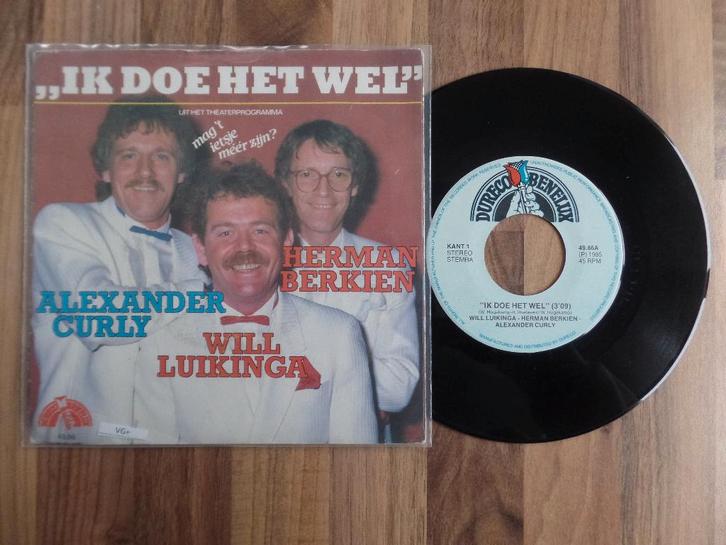 single Alexander Curly – Ik Doe Het Wel*, Cd's en Dvd's, Vinyl Singles, Gebruikt, Single, Nederlandstalig, 7 inch, Ophalen of Verzenden