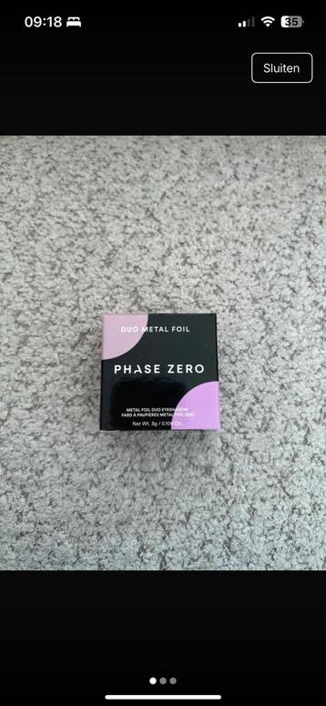 Phase zero oogschaduw beschikbaar voor biedingen